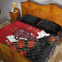 Kiwi New Zealand Personalised Quilt Bed Set NZ Map Pohutukawa Fern Maori Pattern LT22 - Polynesian Pride
