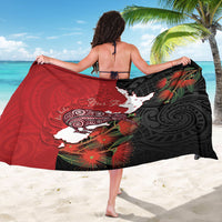 Kiwi New Zealand Personalised Sarong NZ Map Pohutukawa Fern Maori Pattern LT22 - Polynesian Pride