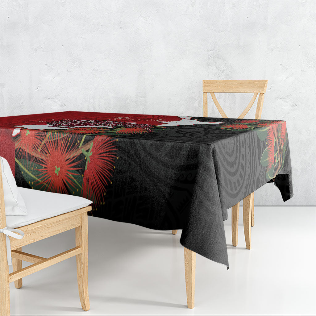 Kiwi New Zealand Personalised Tablecloth NZ Map Pohutukawa Fern Maori Pattern LT22 - Polynesian Pride