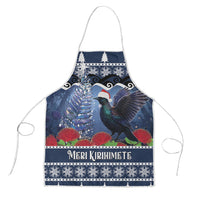 New Zealand Tui Bird Christmas Apron Pohutukawa Xmas Tree Meri Kirihimete