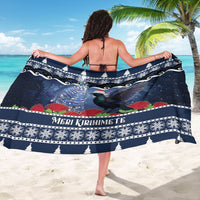 New Zealand Tui Bird Christmas Sarong Pohutukawa Xmas Tree Meri Kirihimete