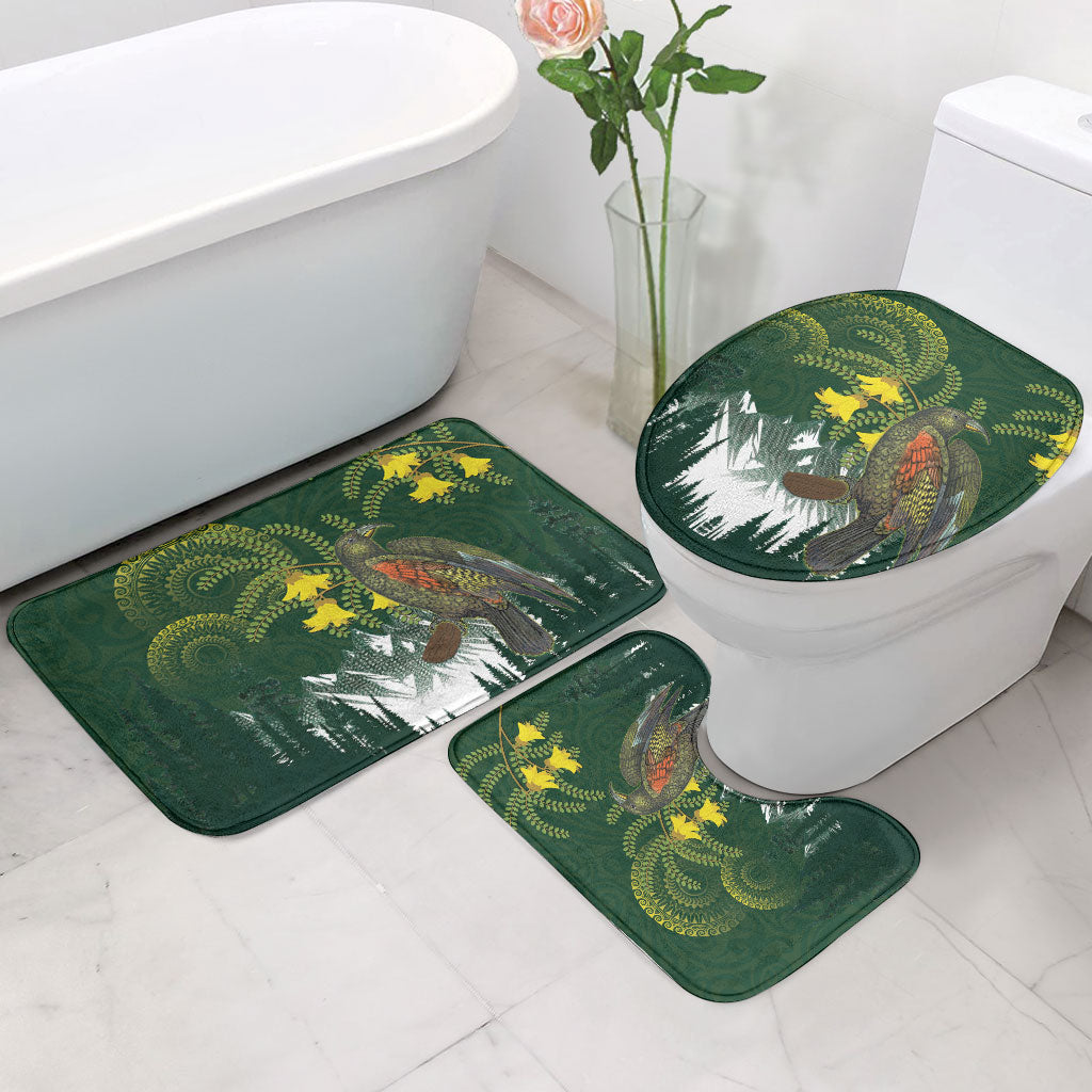 Kea Bird Kowhai New Zealand Bathroom Set Mountain Landscape Maori Art LT22 - Polynesian Pride