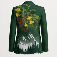 Kea Bird Kowhai New Zealand Blazer Mountain Landscape Maori Art LT22 - Polynesian Pride