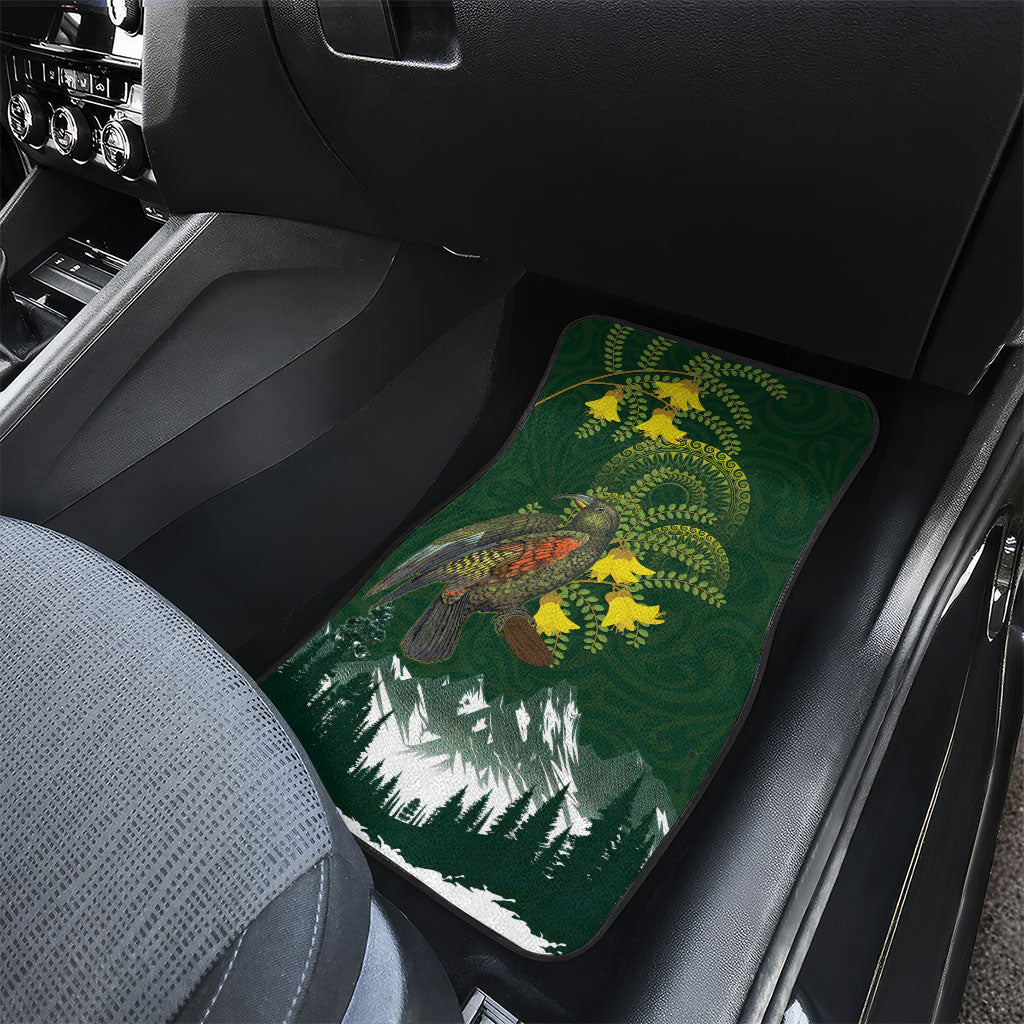 Kea Bird Kowhai New Zealand Car Mats Mountain Landscape Maori Art LT22 - Polynesian Pride