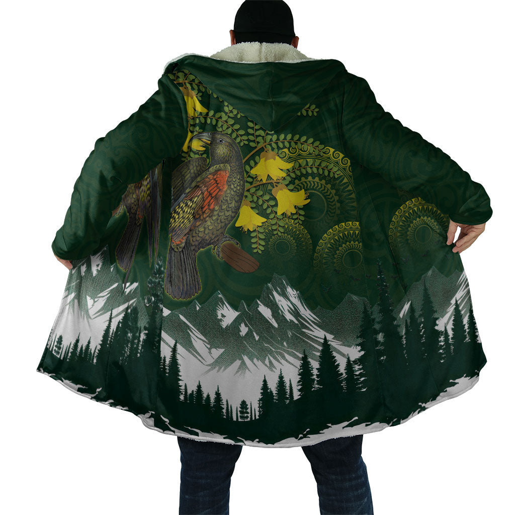 Kea Bird Kowhai New Zealand Cloak Mountain Landscape Maori Art LT22 - Polynesian Pride