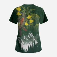 Kea Bird Kowhai New Zealand Scrub Top Mountain Landscape Maori Art