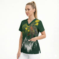 Kea Bird Kowhai New Zealand Scrub Top Mountain Landscape Maori Art