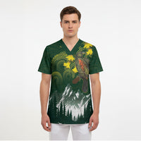 Kea Bird Kowhai New Zealand Scrub Top Mountain Landscape Maori Art