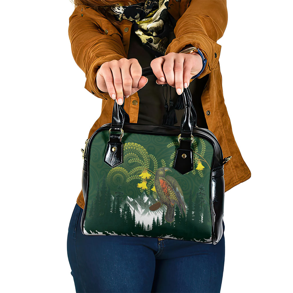 Kea Bird Kowhai New Zealand Shoulder Handbag Mountain Landscape Maori Art