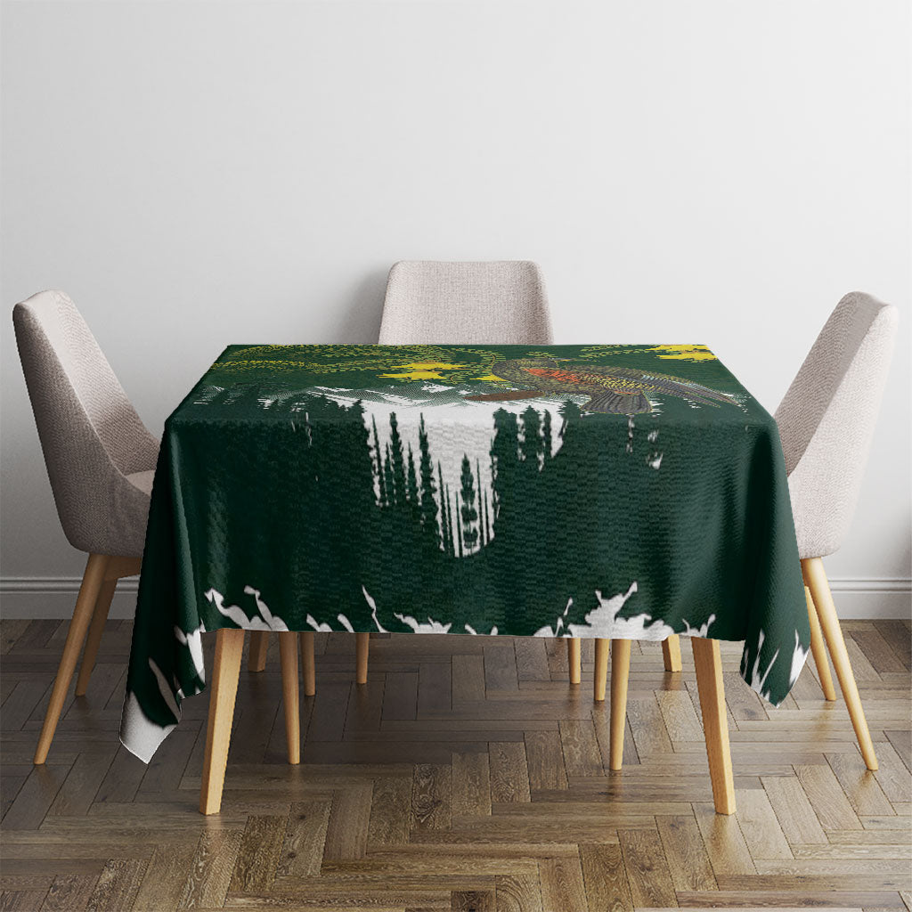 Kea Bird Kowhai New Zealand Tablecloth Mountain Landscape Maori Art LT22 - Polynesian Pride