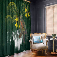 Kea Bird Kowhai New Zealand Window Curtain Mountain Landscape Maori Art