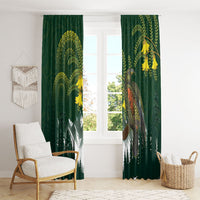 Kea Bird Kowhai New Zealand Window Curtain Mountain Landscape Maori Art