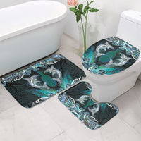 New Zealand Kotiate Weapon Bathroom Set Aotearoa Mango Paua Shell Maori Pattern