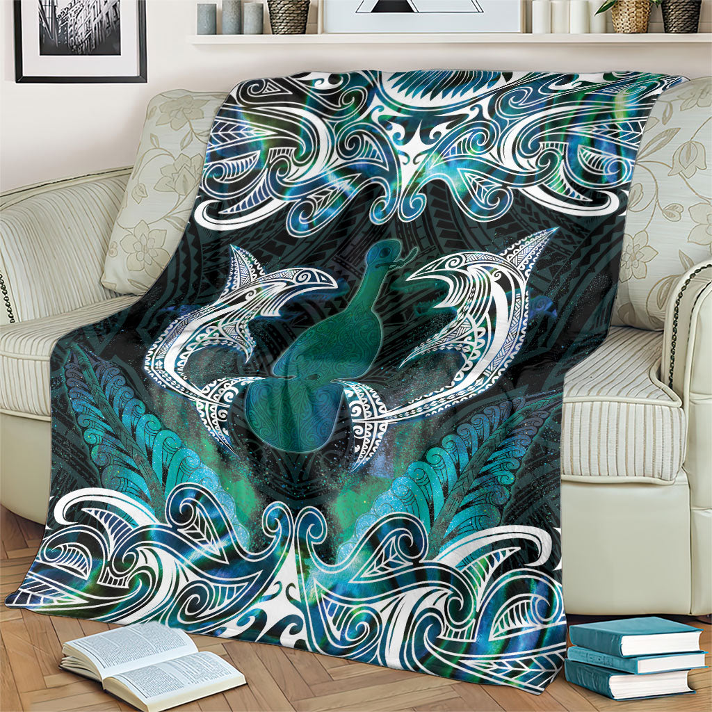 New Zealand Kotiate Weapon Blanket Aotearoa Mango Paua Shell Maori Pattern