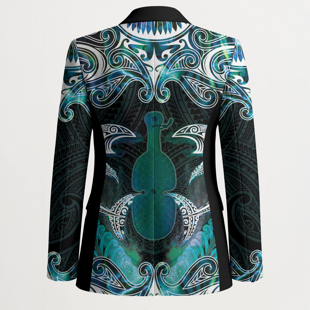 New Zealand Kotiate Weapon Blazer Aotearoa Mango Paua Shell Maori Pattern