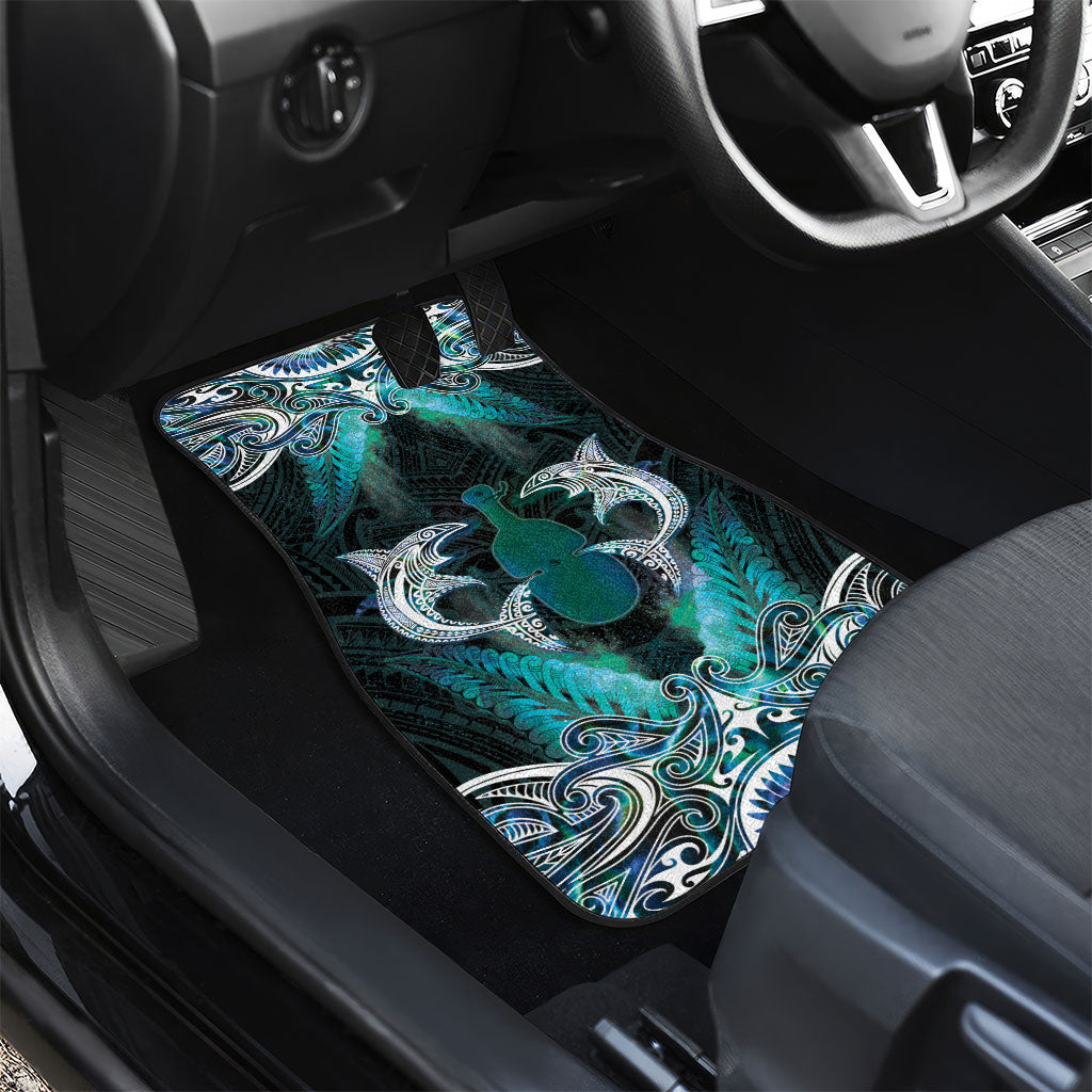 New Zealand Kotiate Weapon Car Mats Aotearoa Mango Paua Shell Maori Pattern