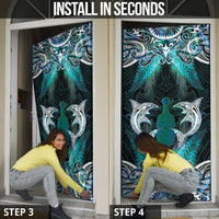 New Zealand Kotiate Weapon Door Cover Aotearoa Mango Paua Shell Maori Pattern