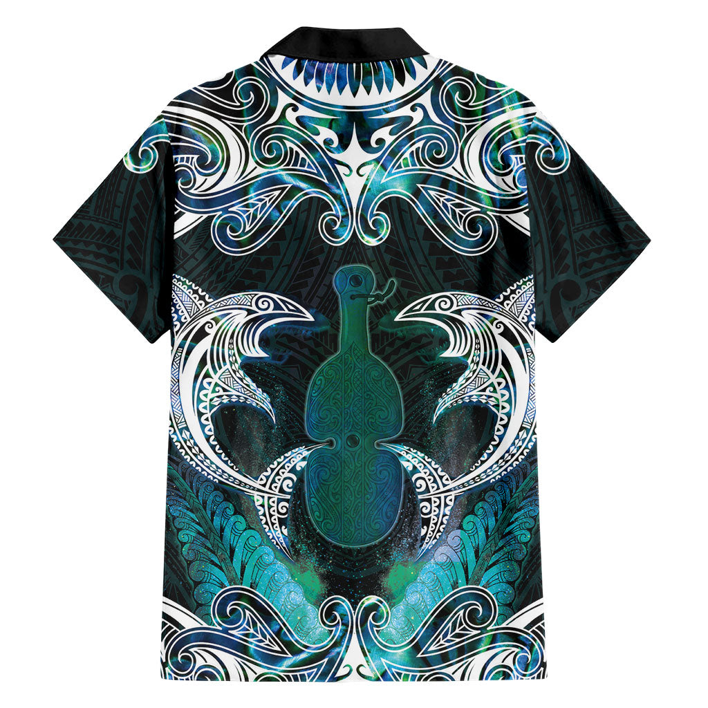 New Zealand Kotiate Weapon Family Matching Short Sleeve Bodycon Dress and Hawaiian Shirt Aotearoa Mango Paua Shell Maori Pattern