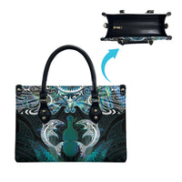 New Zealand Kotiate Weapon Leather Bag Aotearoa Mango Paua Shell Maori Pattern