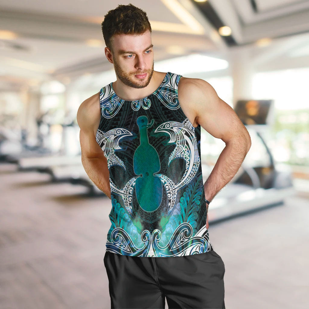 New Zealand Kotiate Weapon Men Tank Top Aotearoa Mango Paua Shell Maori Pattern