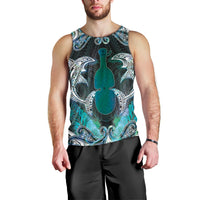 New Zealand Kotiate Weapon Men Tank Top Aotearoa Mango Paua Shell Maori Pattern