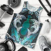 New Zealand Kotiate Weapon Men Tank Top Aotearoa Mango Paua Shell Maori Pattern