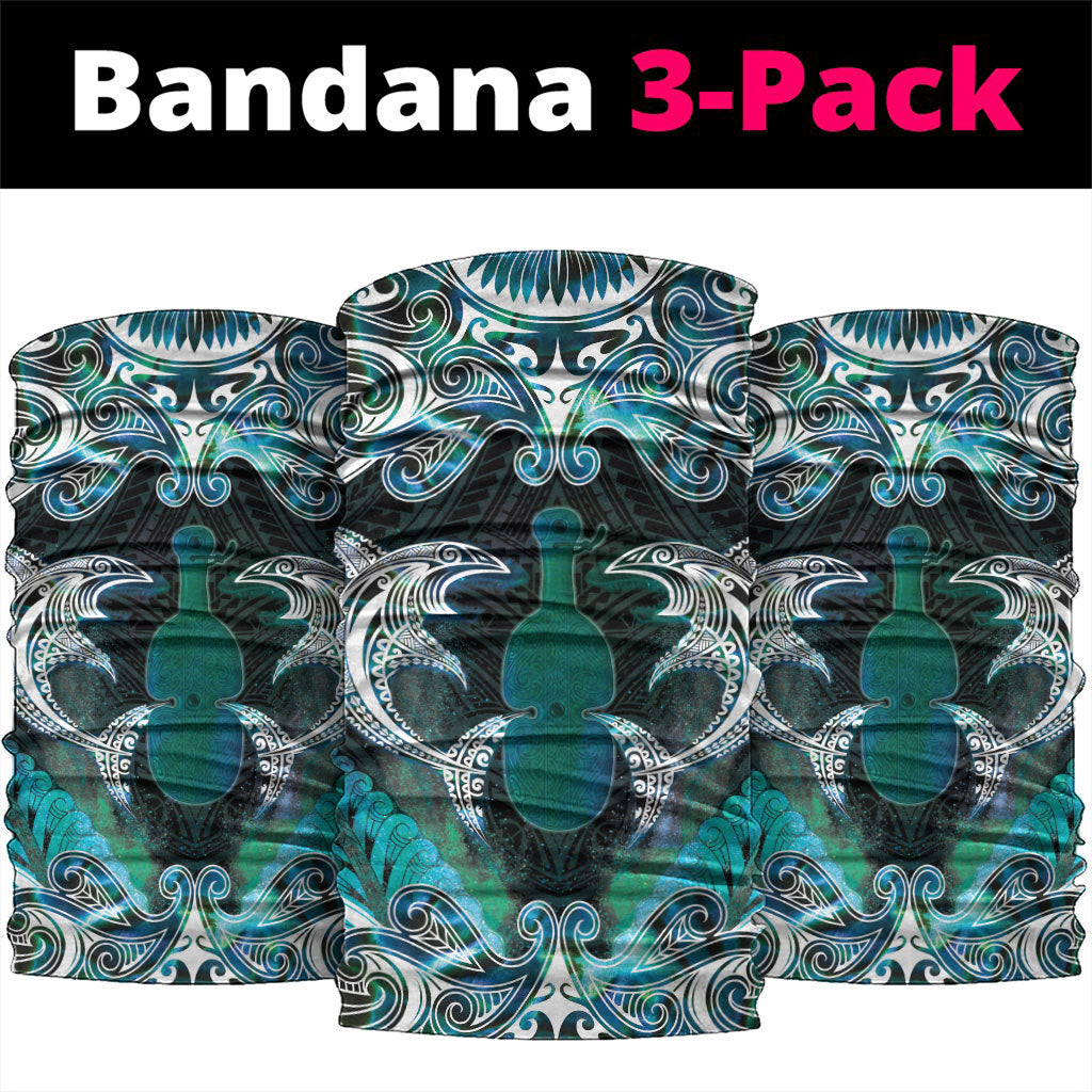 New Zealand Kotiate Weapon Neck Gaiter Aotearoa Mango Paua Shell Maori Pattern