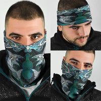 New Zealand Kotiate Weapon Neck Gaiter Aotearoa Mango Paua Shell Maori Pattern