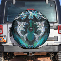 New Zealand Kotiate Weapon Spare Tire Cover Aotearoa Mango Paua Shell Maori Pattern