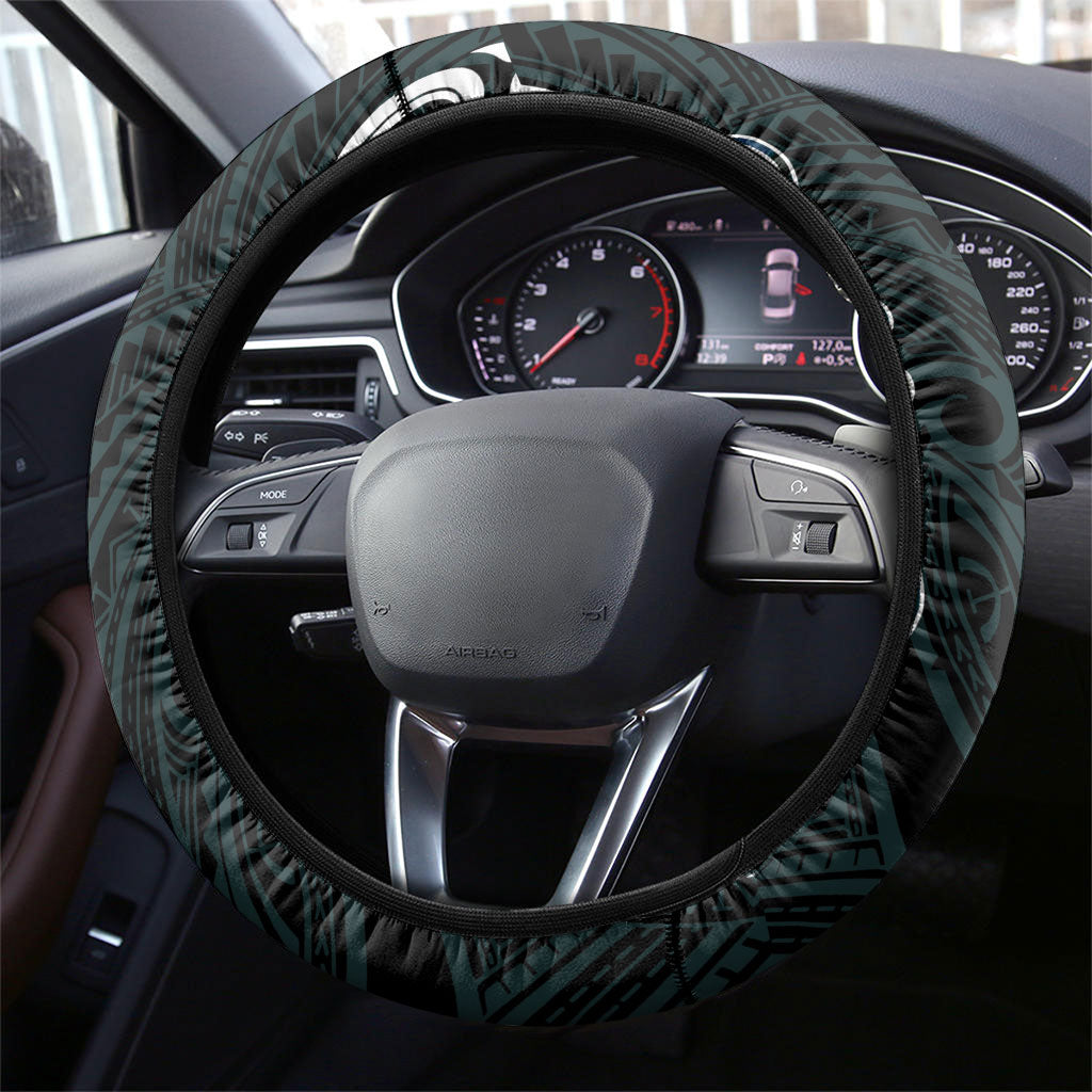 New Zealand Kotiate Weapon Steering Wheel Cover Aotearoa Mango Paua Shell Maori Pattern