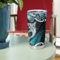 New Zealand Kotiate Weapon Tumbler Cup Aotearoa Mango Paua Shell Maori Pattern
