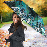 New Zealand Kotiate Weapon Umbrella Aotearoa Mango Paua Shell Maori Pattern