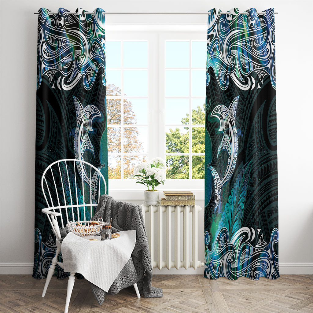 New Zealand Kotiate Weapon Window Curtain Aotearoa Mango Paua Shell Maori Pattern