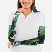 New Zealand Mere Pounamu Weapon Arm Sleeves Aotearoa Mango Paua Shell Maori Pattern