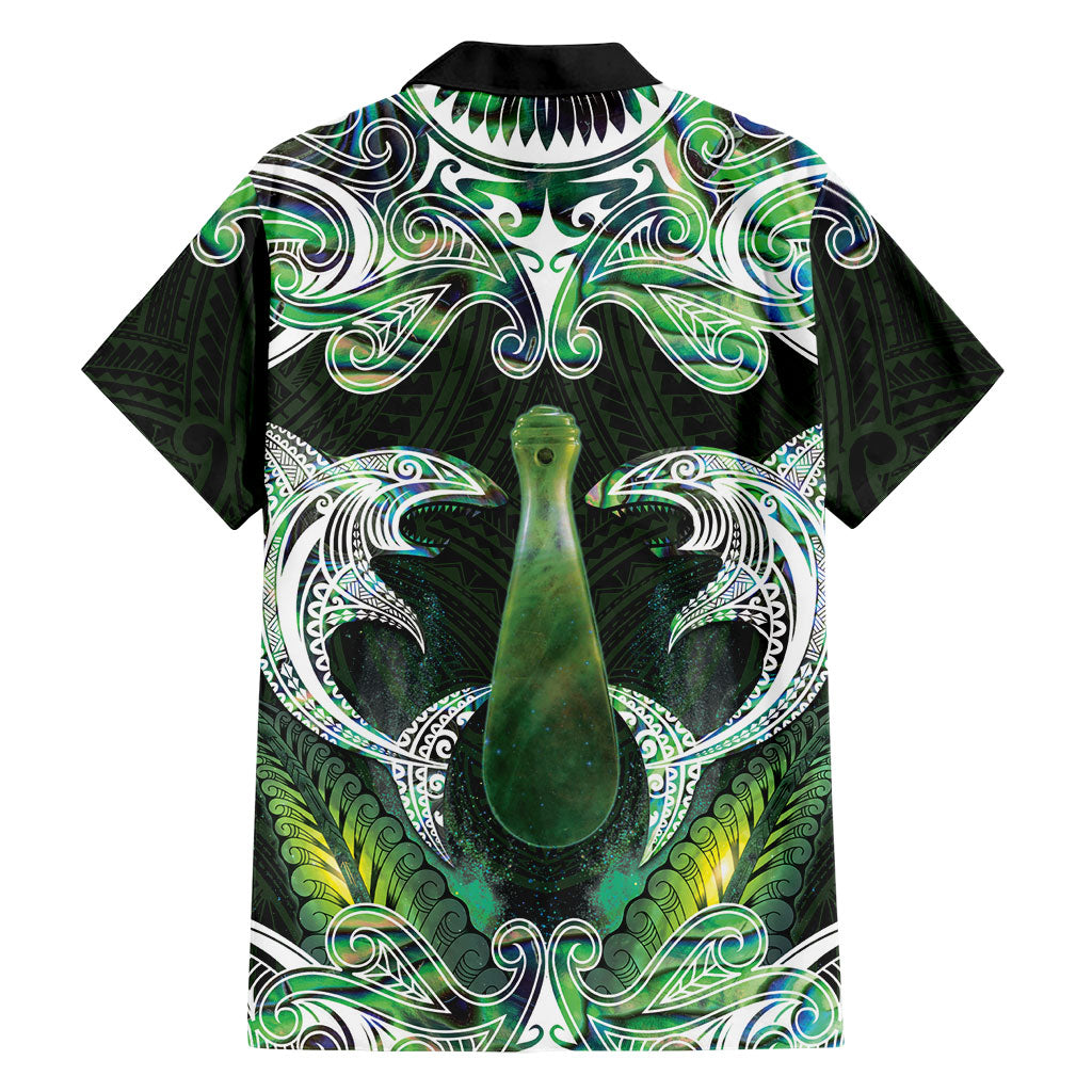 New Zealand Mere Pounamu Weapon Family Matching Mermaid Dress and Hawaiian Shirt Aotearoa Mango Paua Shell Maori Pattern