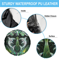 New Zealand Mere Pounamu Weapon Spare Tire Cover Aotearoa Mango Paua Shell Maori Pattern