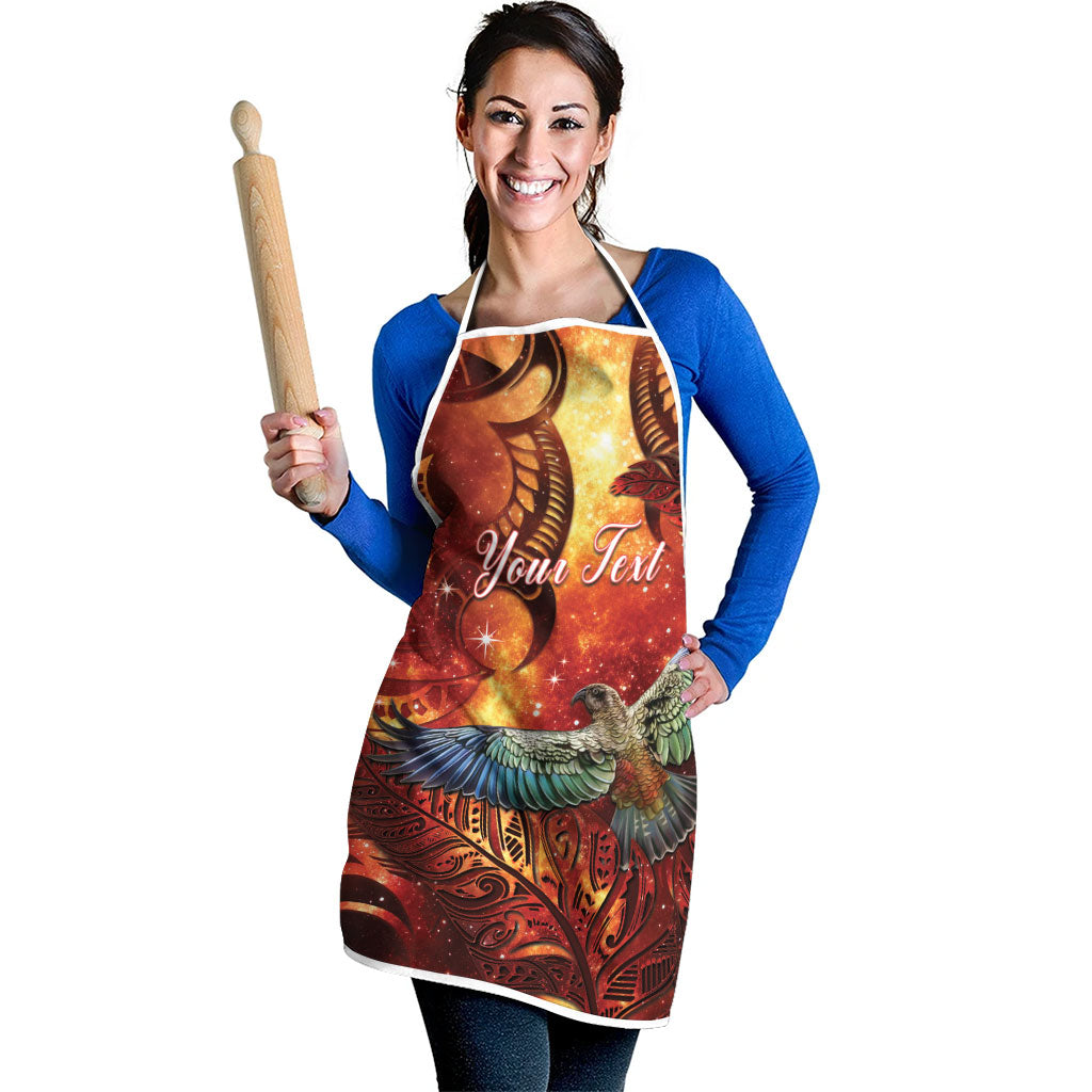 New Zealand Kea Bird Matariki Personalised Apron Silver Fern Maori Pattern LT22 - Polynesian Pride