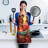 New Zealand Kea Bird Matariki Personalised Apron Silver Fern Maori Pattern LT22 - Polynesian Pride
