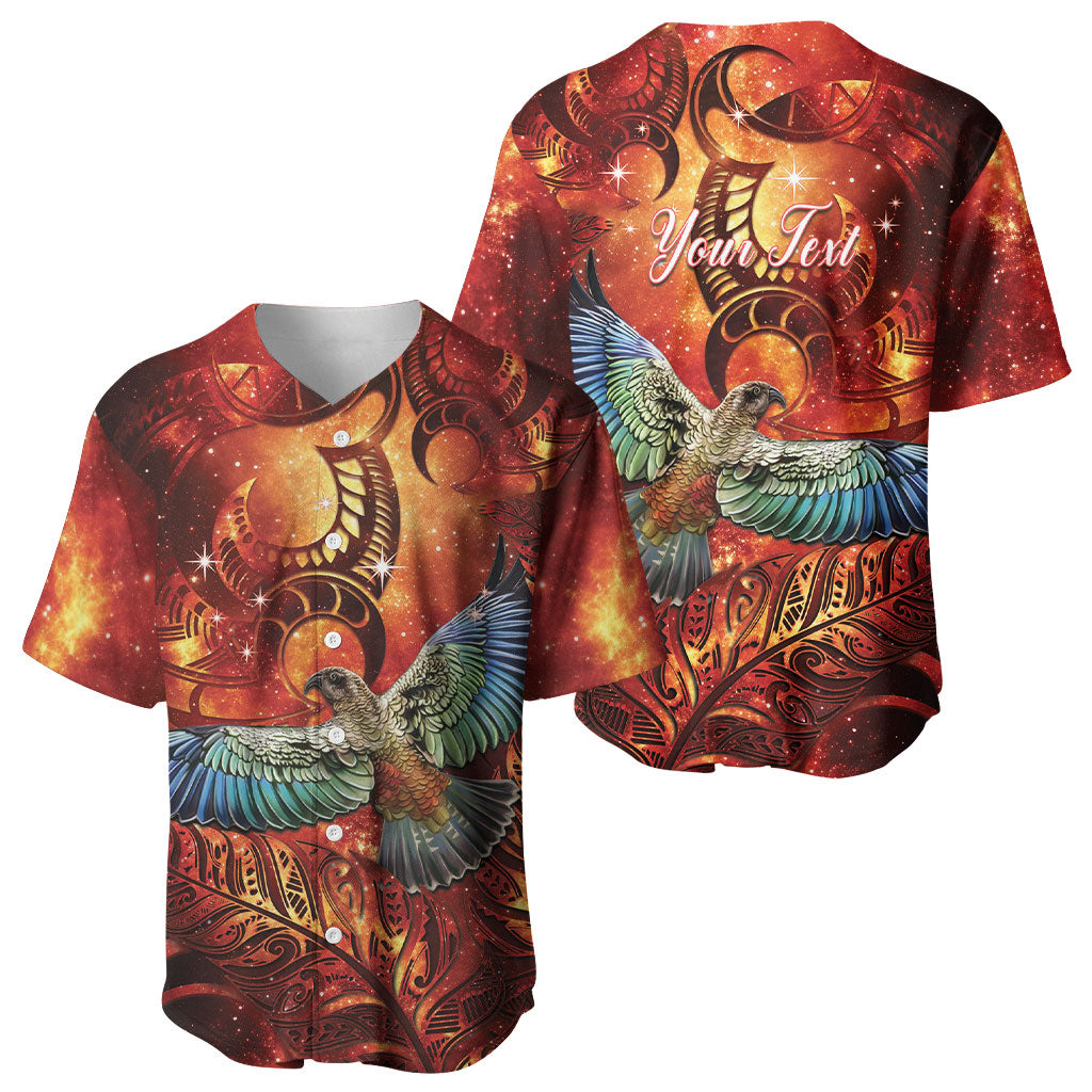 New Zealand Kea Bird Matariki Personalised Baseball Jersey Silver Fern Maori Pattern LT22 - Polynesian Pride