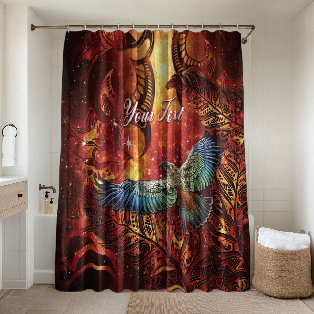 New Zealand Kea Bird Matariki Personalised Bathroom Set Silver Fern Maori Pattern