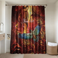 New Zealand Kea Bird Matariki Personalised Bathroom Set Silver Fern Maori Pattern