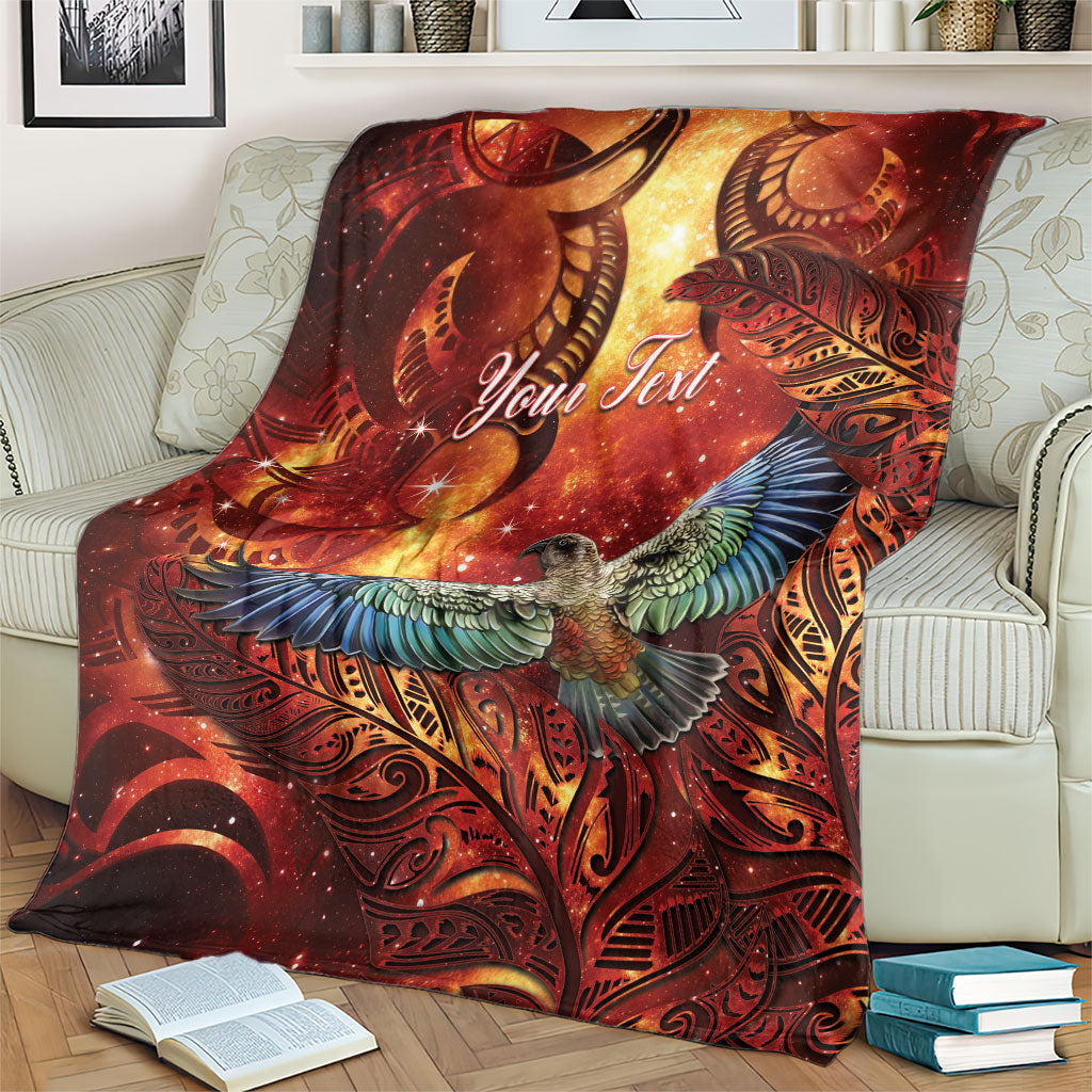 New Zealand Kea Bird Matariki Personalised Blanket Silver Fern Maori Pattern LT22 - Polynesian Pride