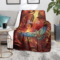 New Zealand Kea Bird Matariki Personalised Blanket Silver Fern Maori Pattern LT22 - Polynesian Pride