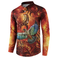 New Zealand Kea Bird Matariki Personalised Button Sweatshirt Silver Fern Maori Pattern LT22 - Polynesian Pride