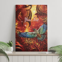 New Zealand Kea Bird Matariki Personalised Canvas Wall Art Silver Fern Maori Pattern LT22 - Polynesian Pride