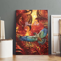 New Zealand Kea Bird Matariki Personalised Canvas Wall Art Silver Fern Maori Pattern LT22 - Polynesian Pride