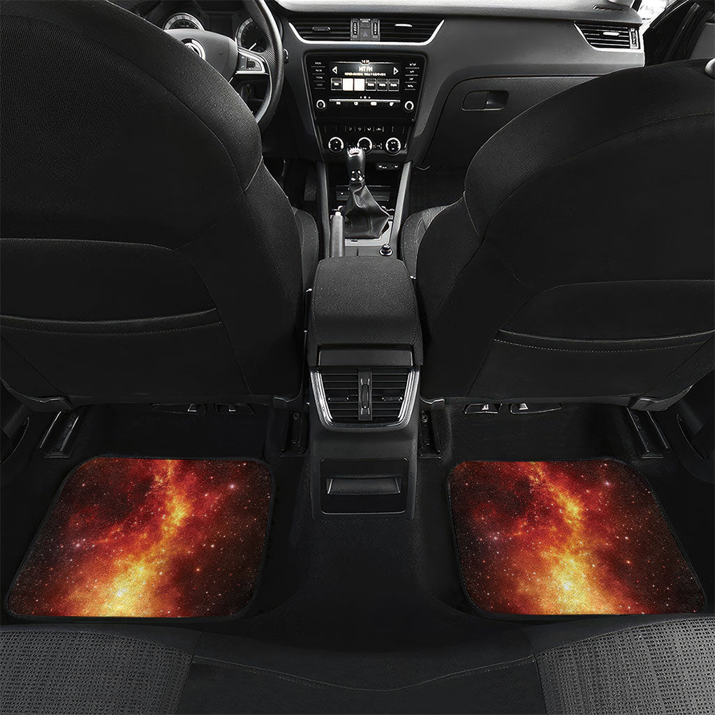 New Zealand Kea Bird Matariki Personalised Car Mats Silver Fern Maori Pattern LT22 Set 2pcs - Back Orange - Polynesian Pride