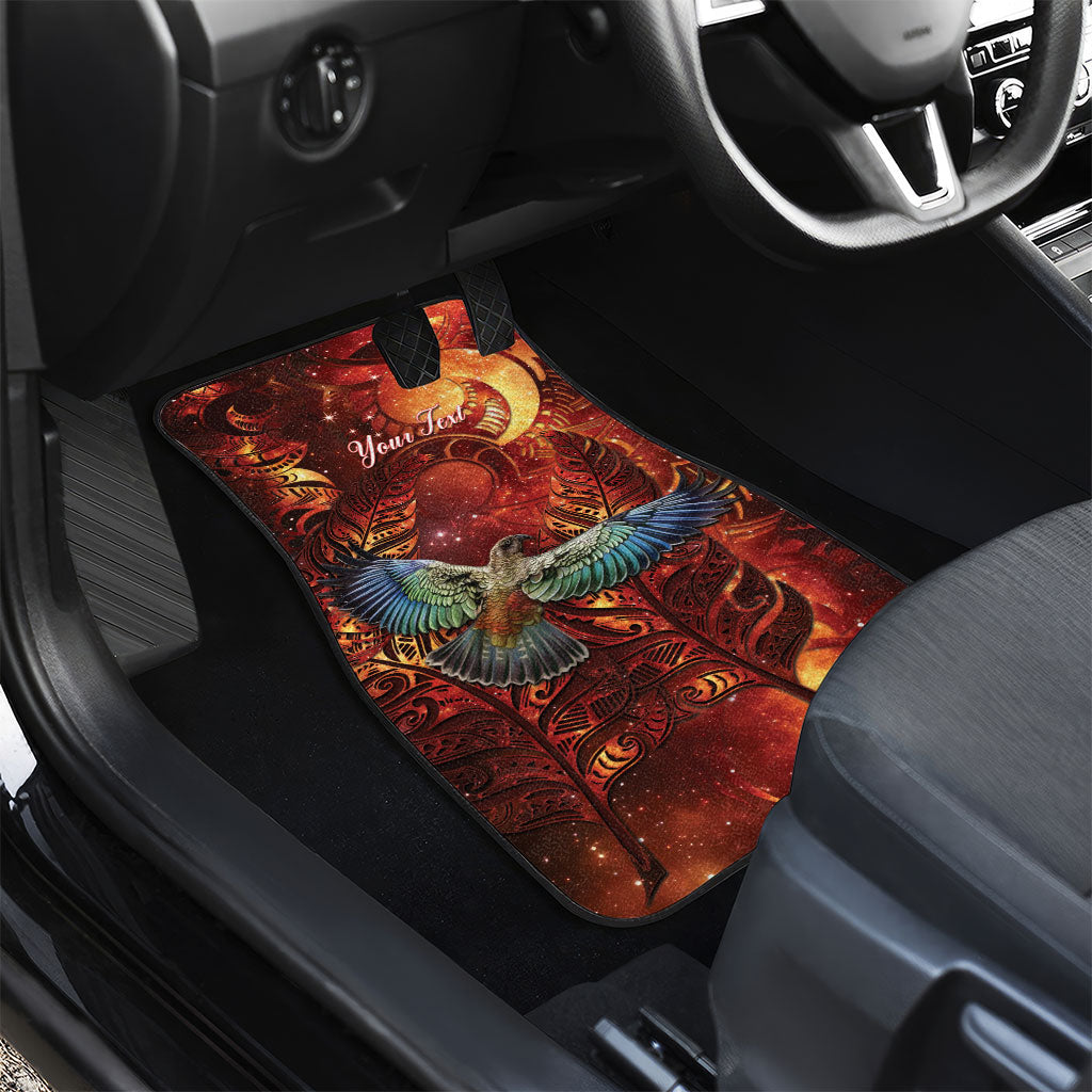 New Zealand Kea Bird Matariki Personalised Car Mats Silver Fern Maori Pattern LT22 - Polynesian Pride