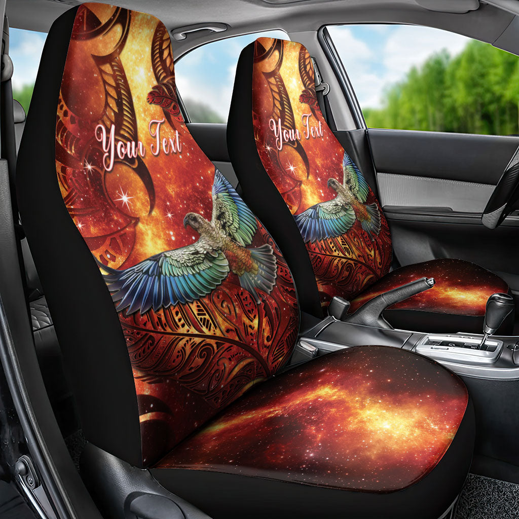 New Zealand Kea Bird Matariki Personalised Car Seat Cover Silver Fern Maori Pattern LT22 - Polynesian Pride