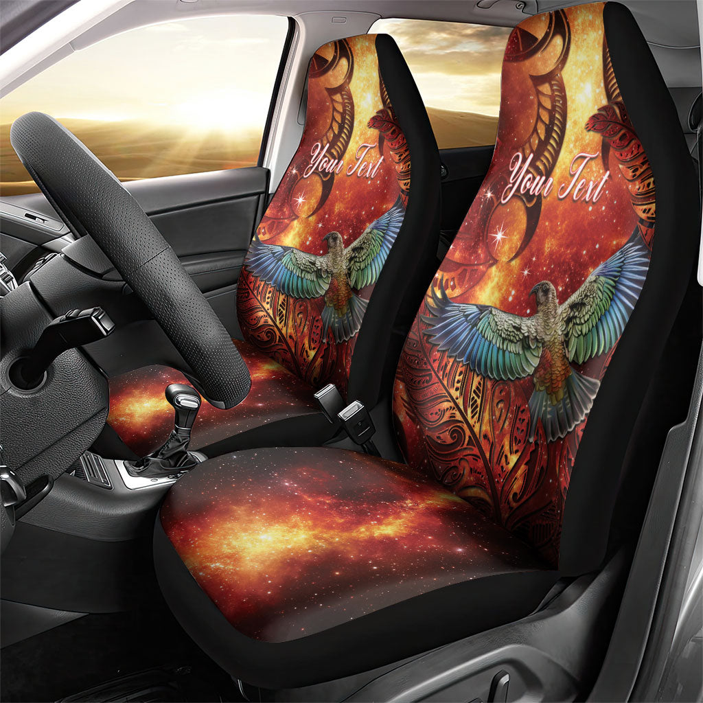 New Zealand Kea Bird Matariki Personalised Car Seat Cover Silver Fern Maori Pattern LT22 - Polynesian Pride